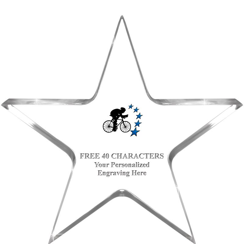 5" CLEAR STAR ACRYLIC 1" THICK