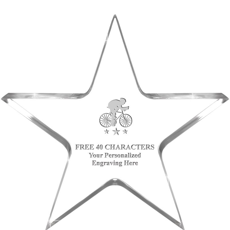 5" CLEAR STAR ACRYLIC 1" THICK
