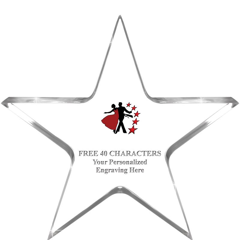 5" CLEAR STAR ACRYLIC 1" THICK