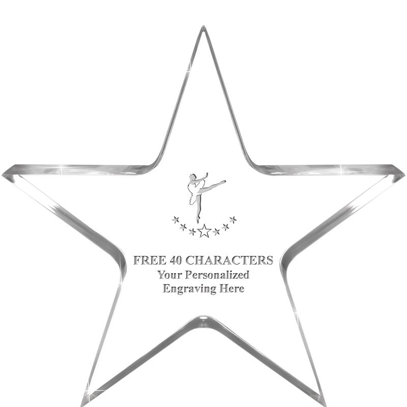 5" CLEAR STAR ACRYLIC 1" THICK