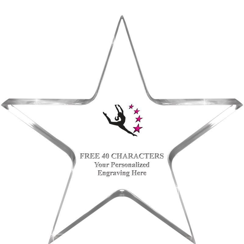 5" CLEAR STAR ACRYLIC 1" THICK