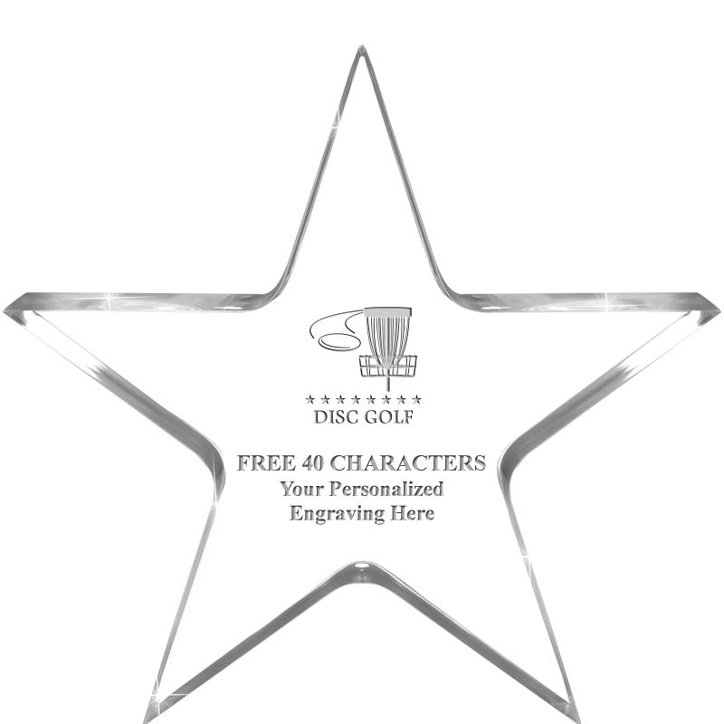 5" CLEAR STAR ACRYLIC 1" THICK