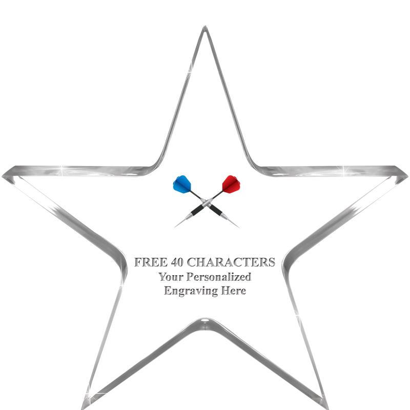 5" CLEAR STAR ACRYLIC 1" THICK