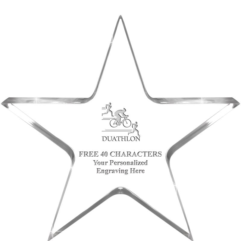 5" CLEAR STAR ACRYLIC 1" THICK