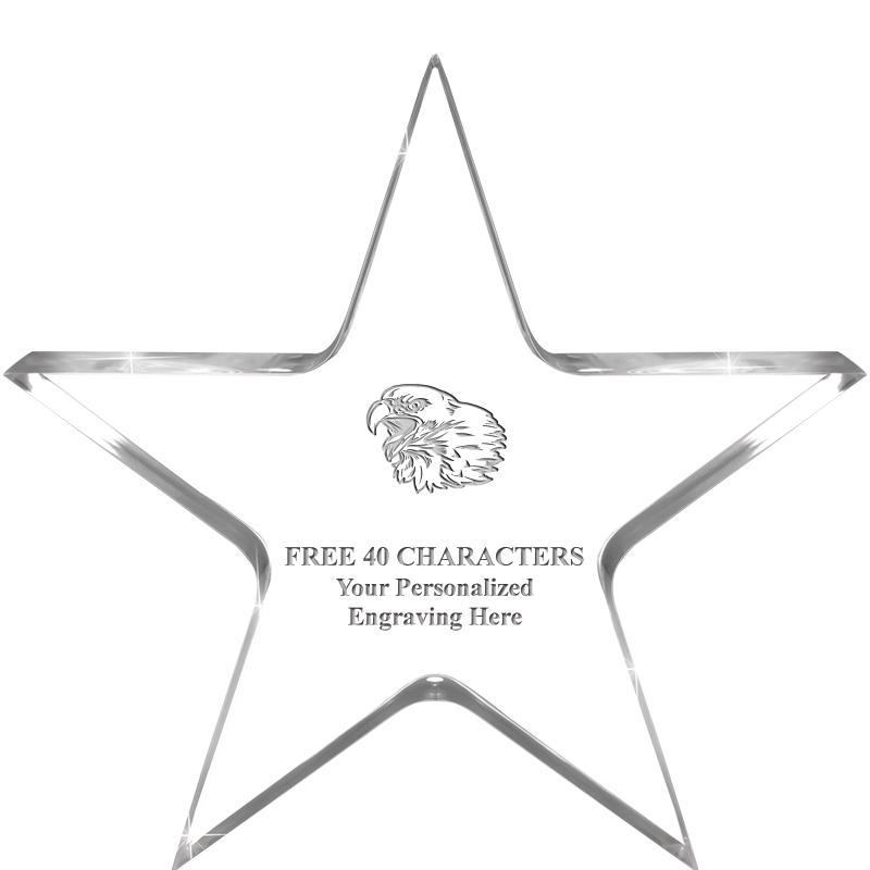 5" CLEAR STAR ACRYLIC 1" THICK