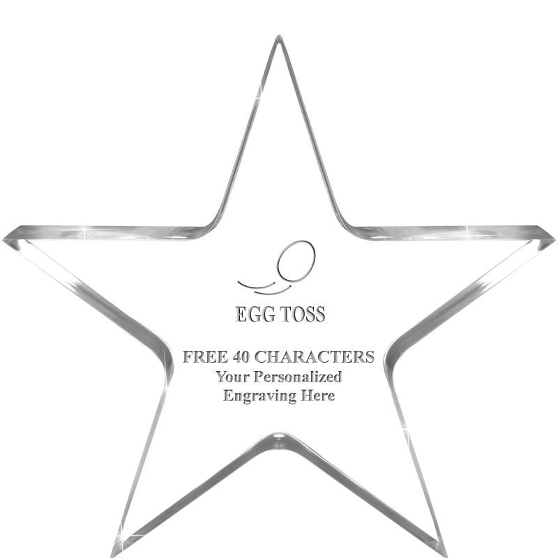 5" CLEAR STAR ACRYLIC 1" THICK