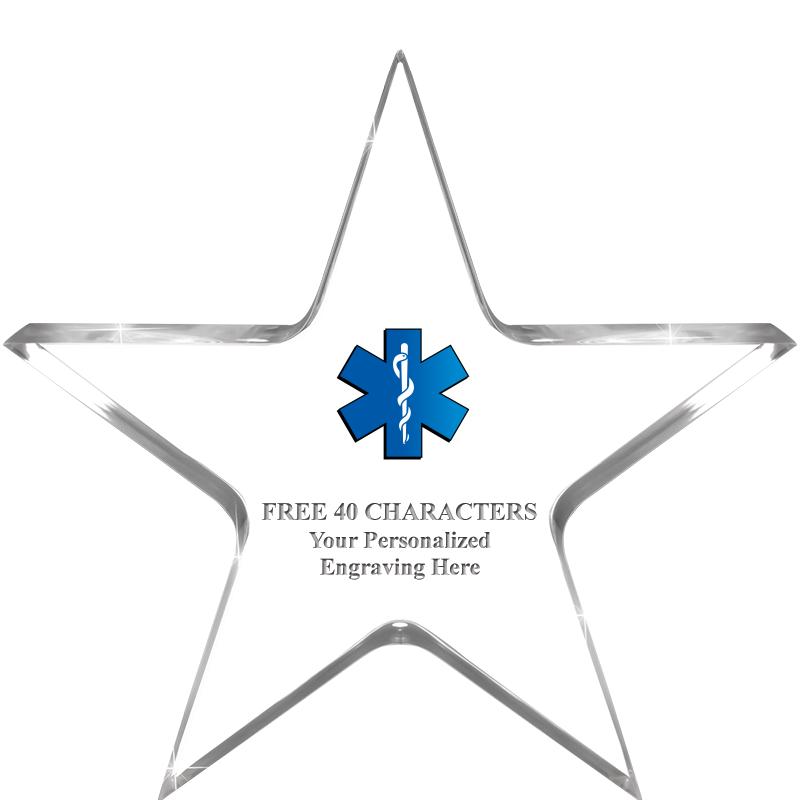 5" CLEAR STAR ACRYLIC 1" THICK