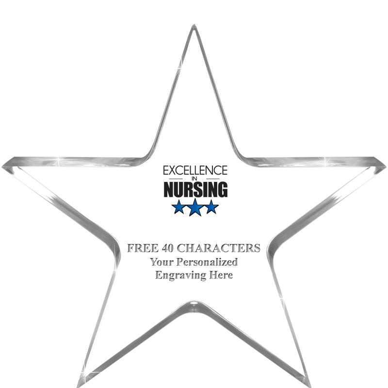 5" CLEAR STAR ACRYLIC 1" THICK