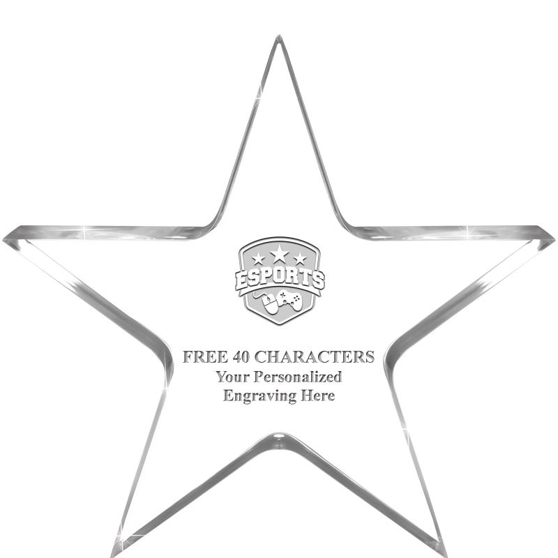 5" CLEAR STAR ACRYLIC 1" THICK