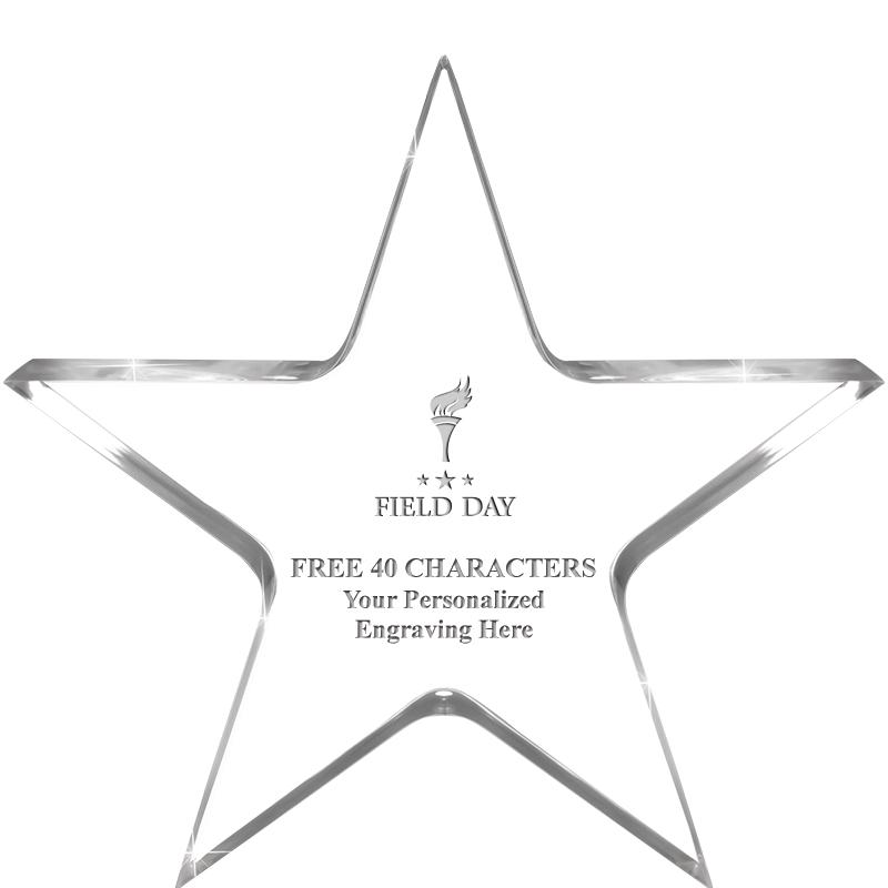 5" CLEAR STAR ACRYLIC 1" THICK