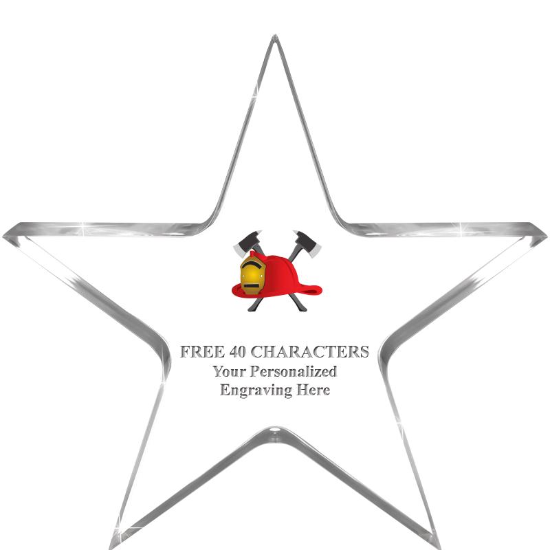 5" CLEAR STAR ACRYLIC 1" THICK