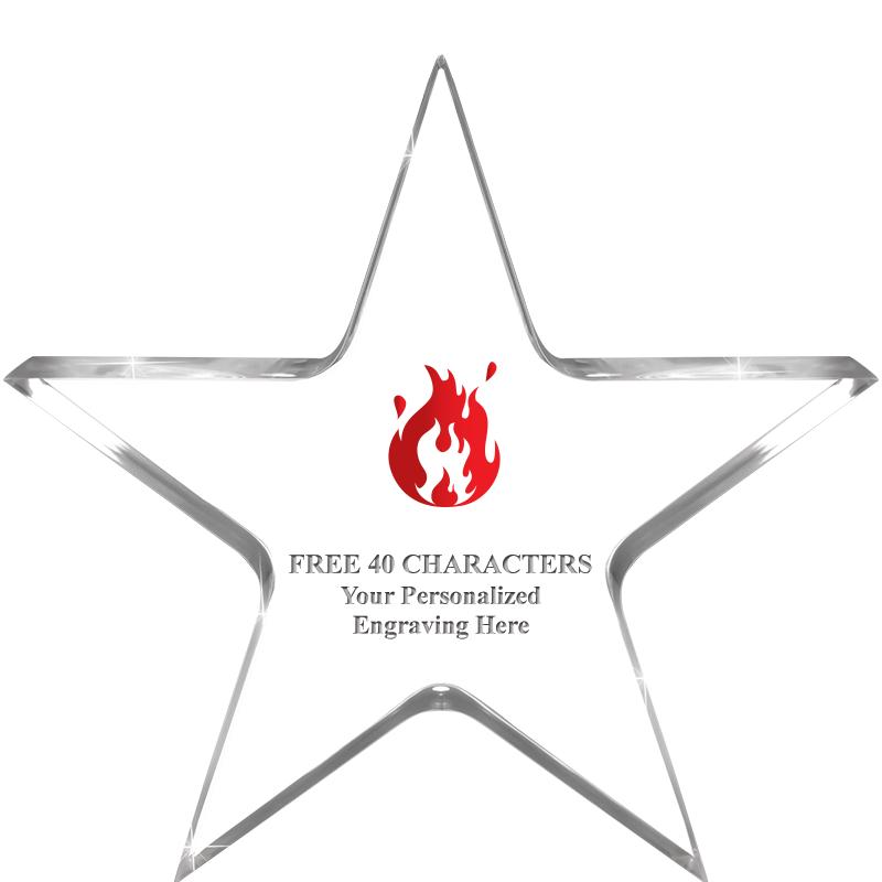 5" CLEAR STAR ACRYLIC 1" THICK