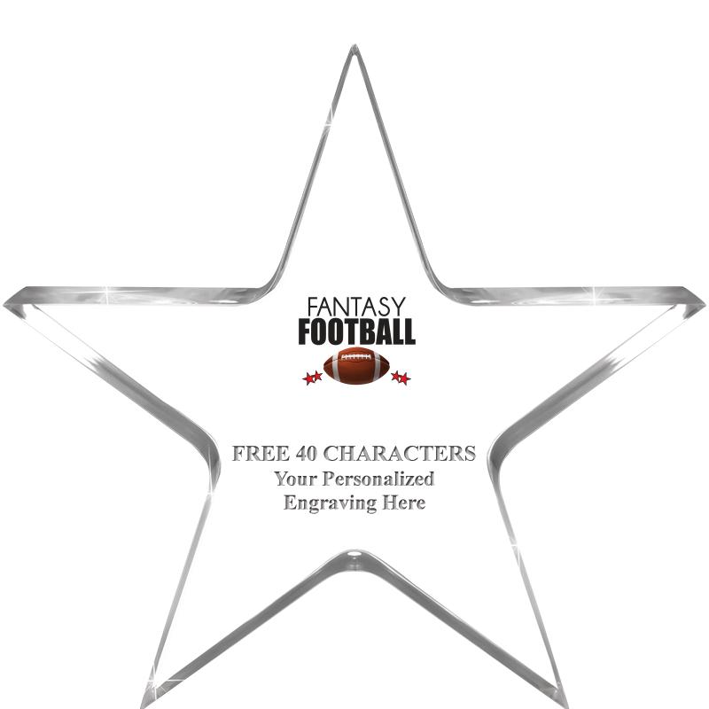 5" CLEAR STAR ACRYLIC 1" THICK