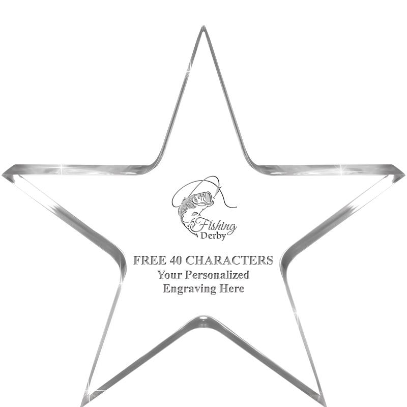 5" CLEAR STAR ACRYLIC 1" THICK