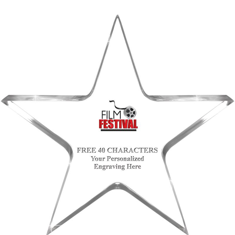 5" CLEAR STAR ACRYLIC 1" THICK