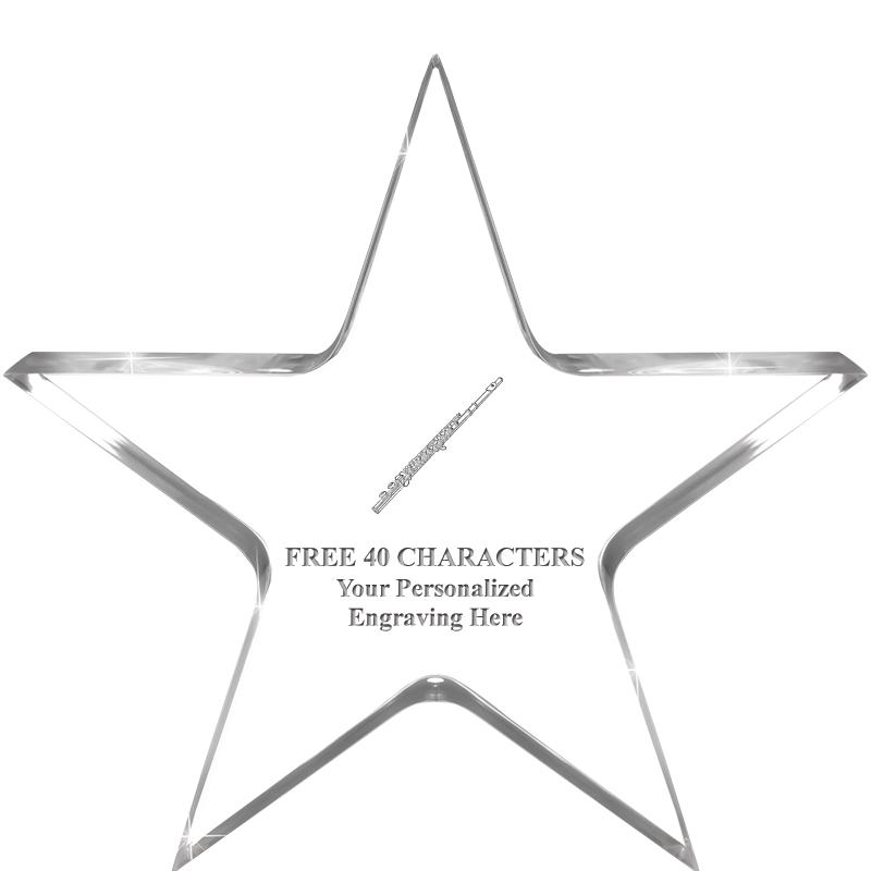 5" CLEAR STAR ACRYLIC 1" THICK