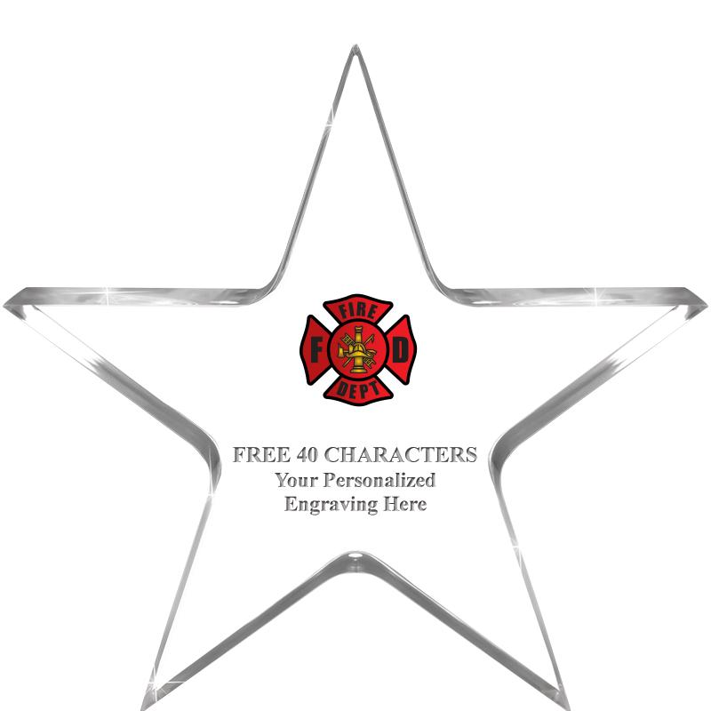 5" CLEAR STAR ACRYLIC 1" THICK