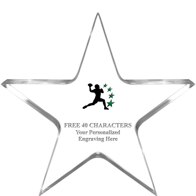 5" CLEAR STAR ACRYLIC 1" THICK