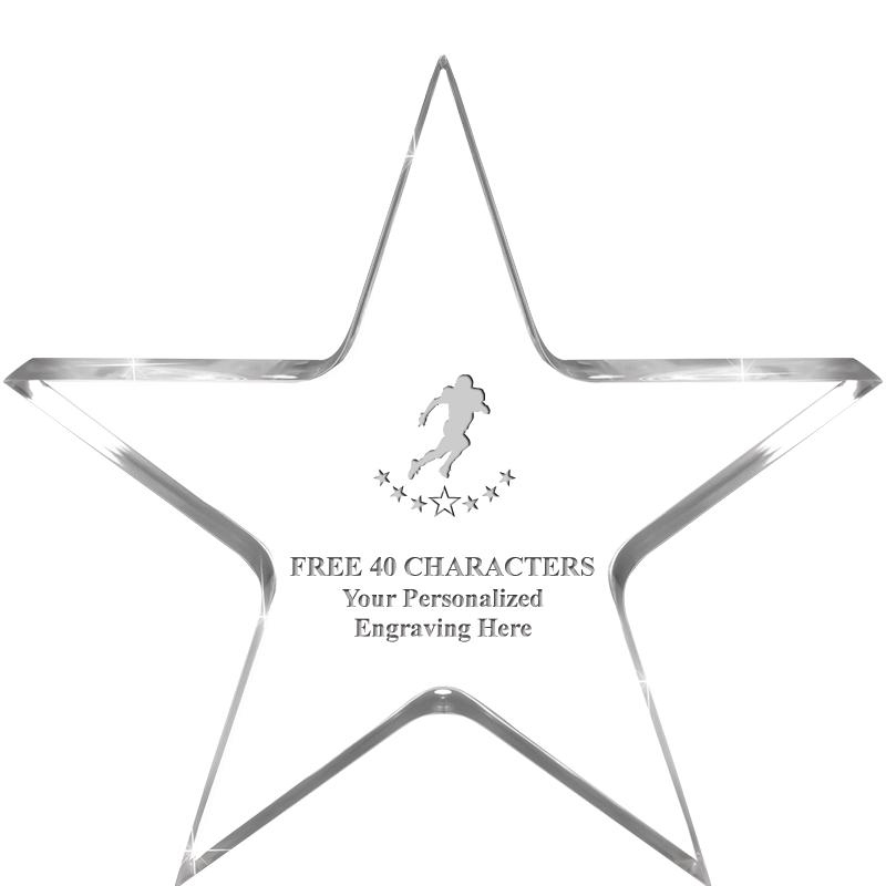 5" CLEAR STAR ACRYLIC 1" THICK