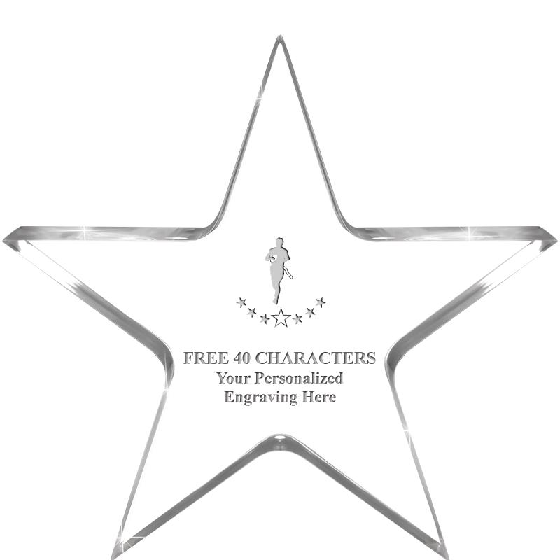 5" CLEAR STAR ACRYLIC 1" THICK