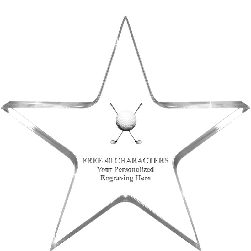 5" CLEAR STAR ACRYLIC 1" THICK