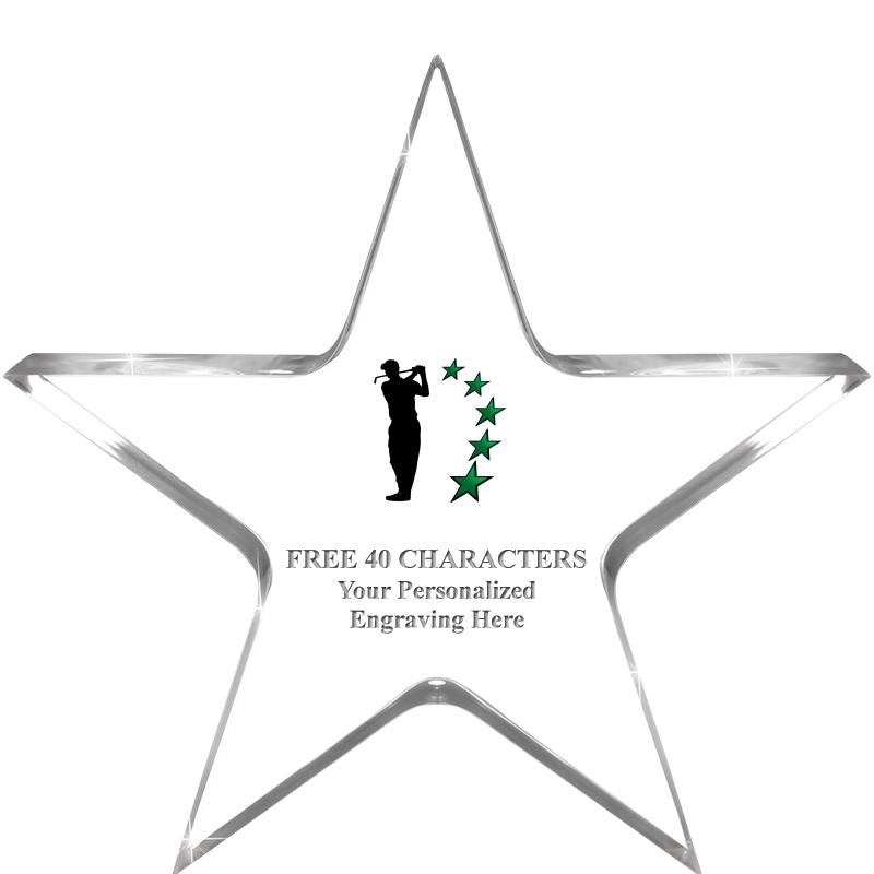 5" CLEAR STAR ACRYLIC 1" THICK