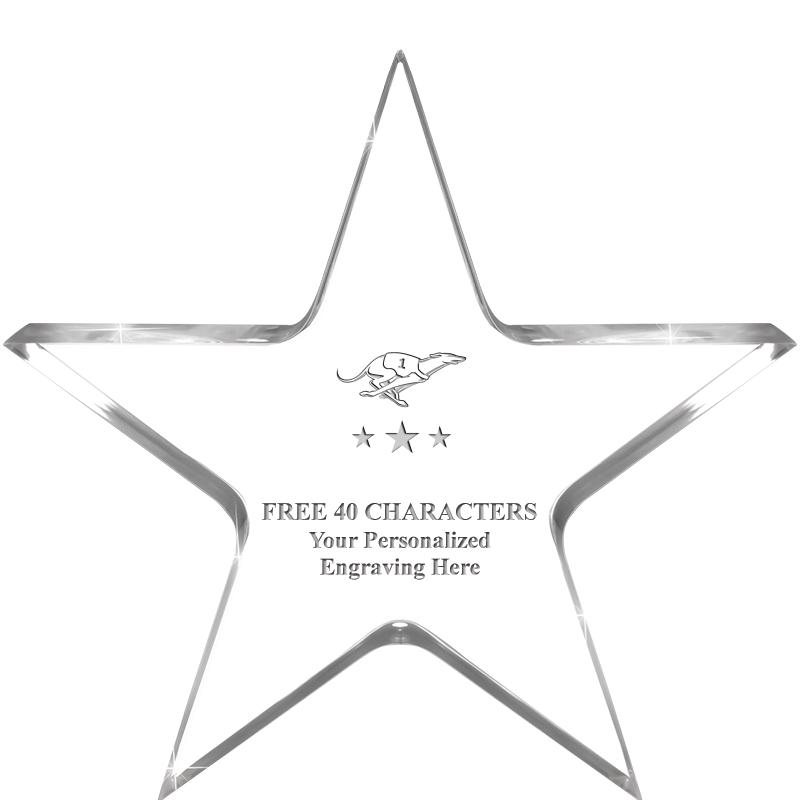 5" CLEAR STAR ACRYLIC 1" THICK