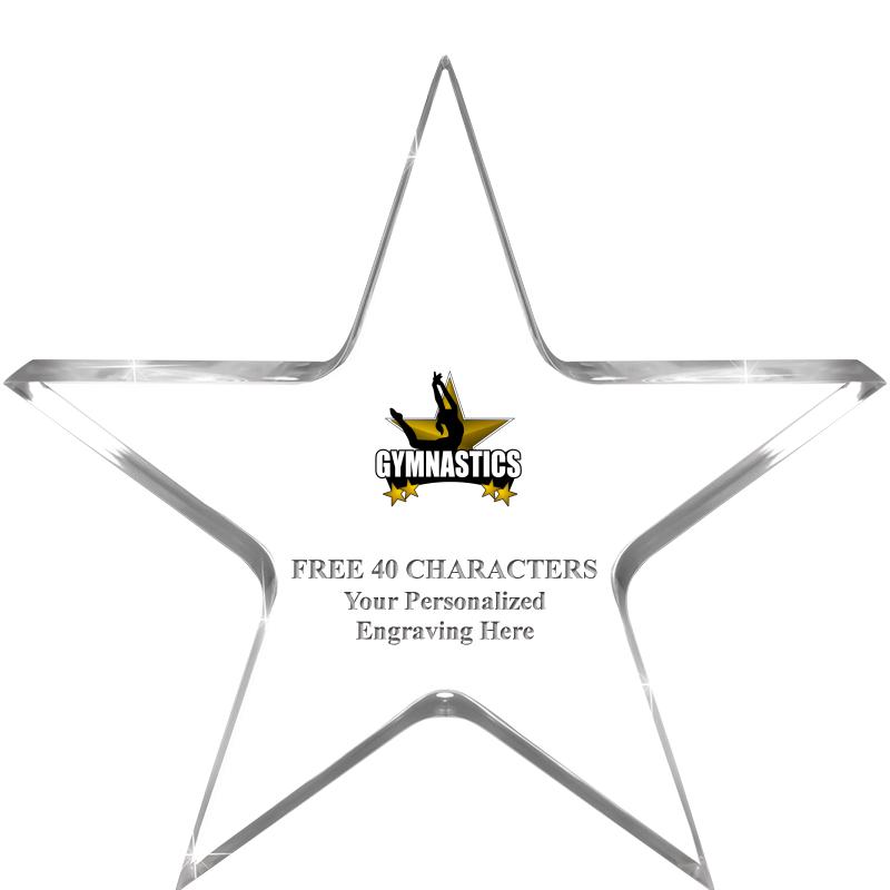 5" CLEAR STAR ACRYLIC 1" THICK
