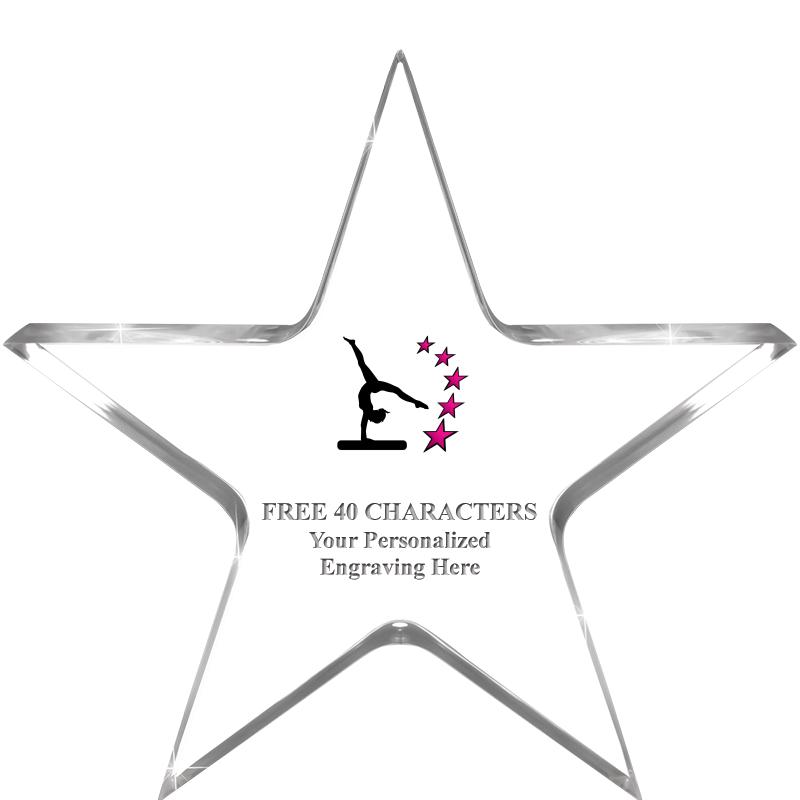 5" CLEAR STAR ACRYLIC 1" THICK