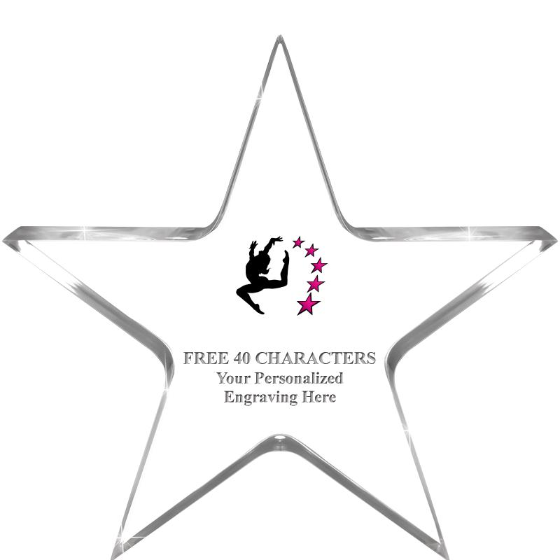 5" CLEAR STAR ACRYLIC 1" THICK