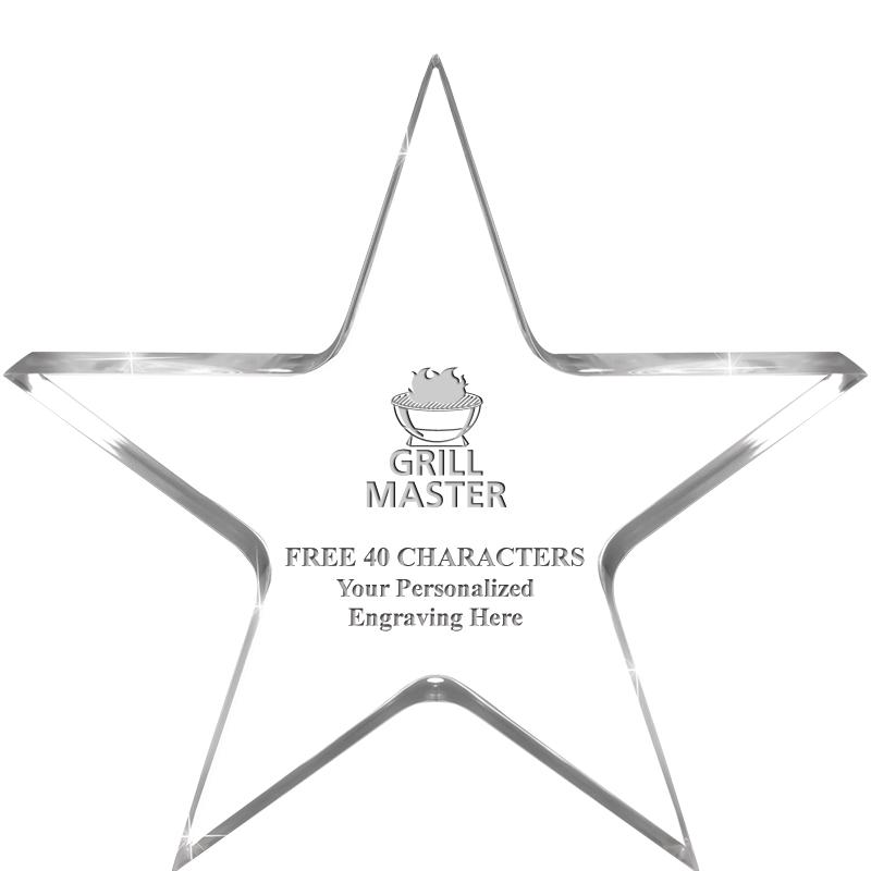 5" CLEAR STAR ACRYLIC 1" THICK