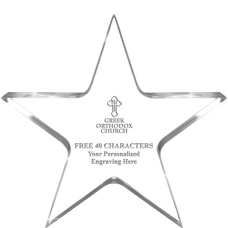 5" CLEAR STAR ACRYLIC 1" THICK