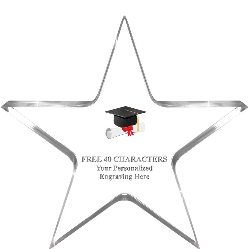 5" CLEAR STAR ACRYLIC 1" THICK