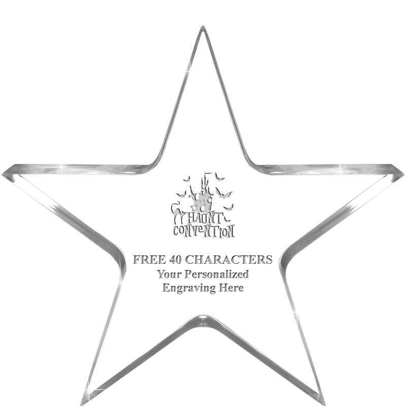 5" CLEAR STAR ACRYLIC 1" THICK