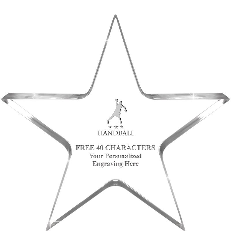 5" CLEAR STAR ACRYLIC 1" THICK