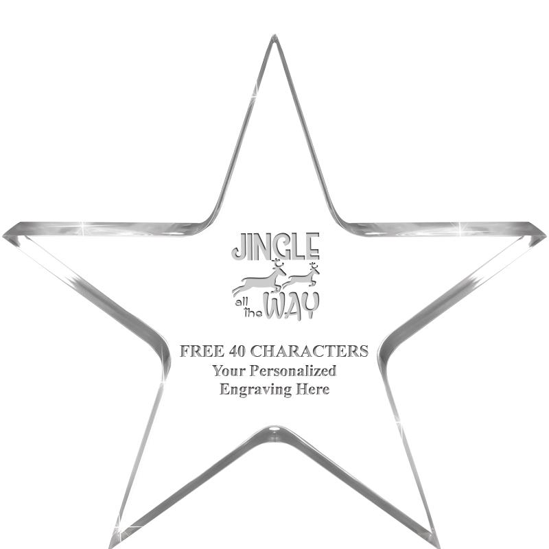 5" CLEAR STAR ACRYLIC 1" THICK