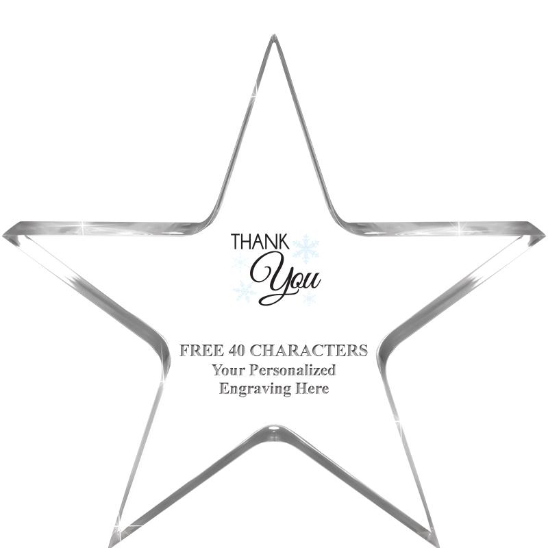 5" CLEAR STAR ACRYLIC 1" THICK