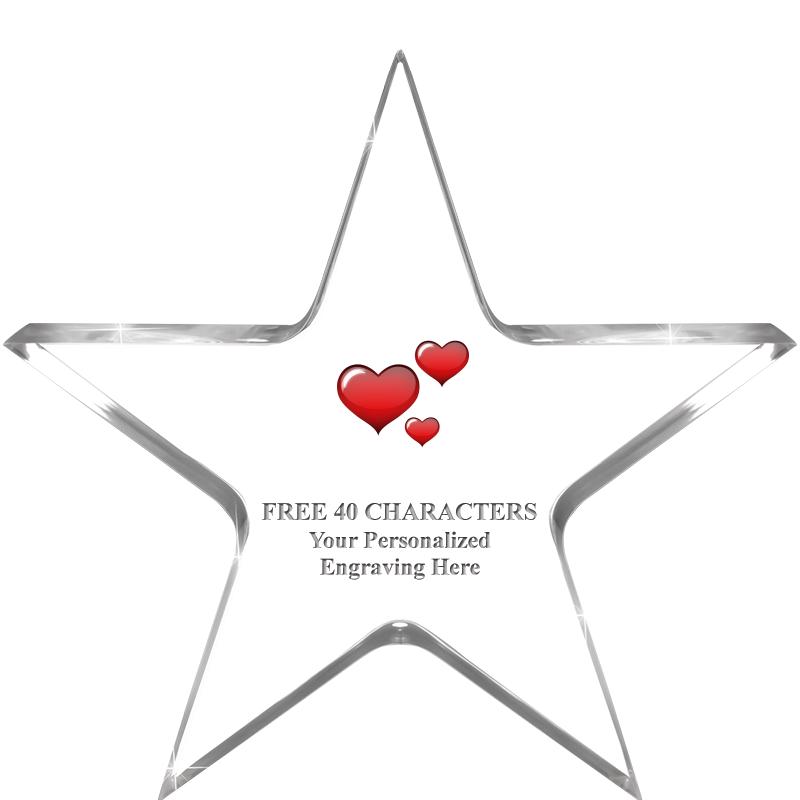 5" CLEAR STAR ACRYLIC 1" THICK