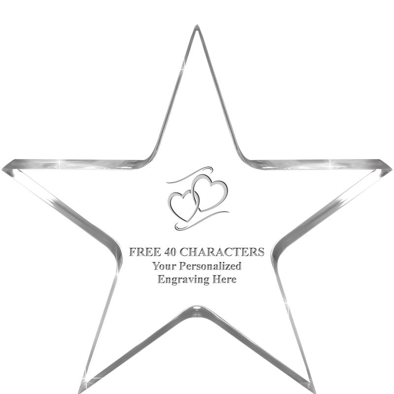 5" CLEAR STAR ACRYLIC 1" THICK