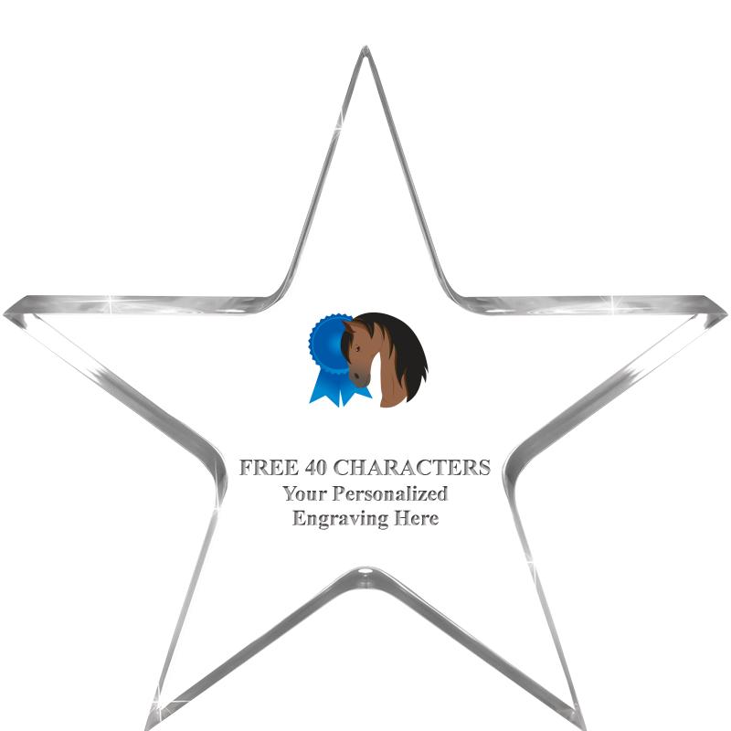 5" CLEAR STAR ACRYLIC 1" THICK