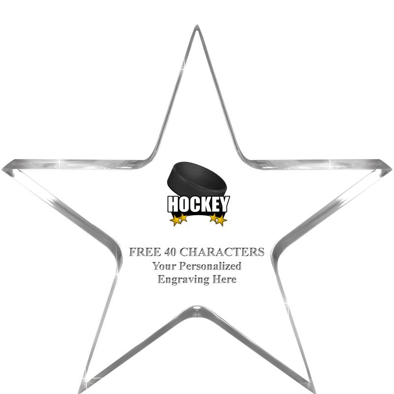 5" CLEAR STAR ACRYLIC 1" THICK