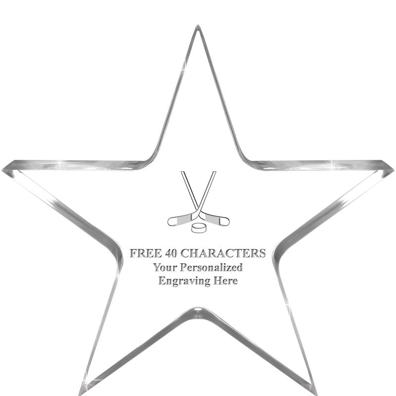 5" CLEAR STAR ACRYLIC 1" THICK