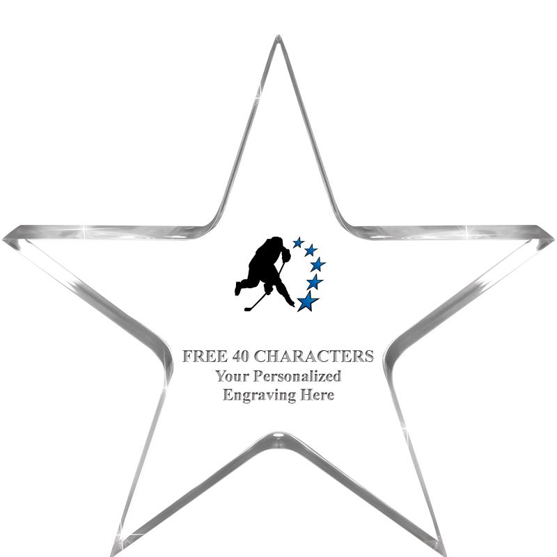 5" CLEAR STAR ACRYLIC 1" THICK