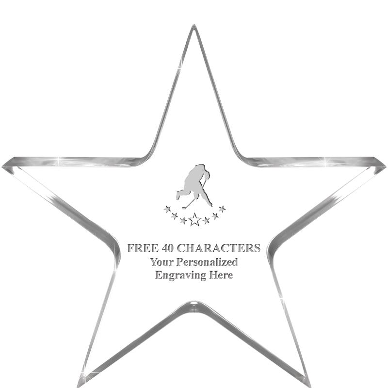 5" CLEAR STAR ACRYLIC 1" THICK