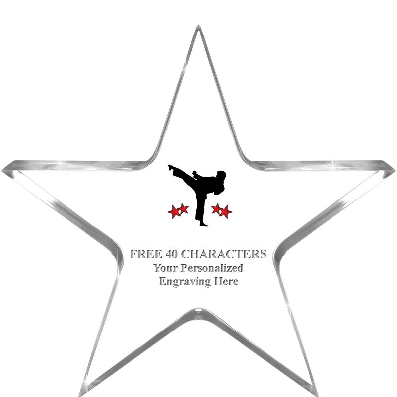 5" CLEAR STAR ACRYLIC 1" THICK