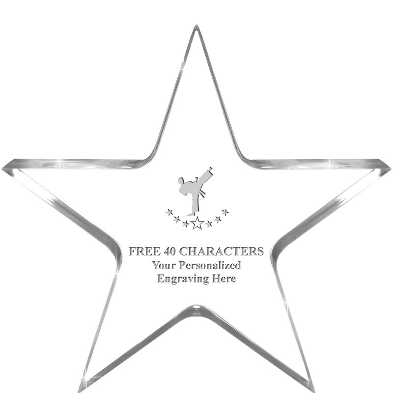 5" CLEAR STAR ACRYLIC 1" THICK