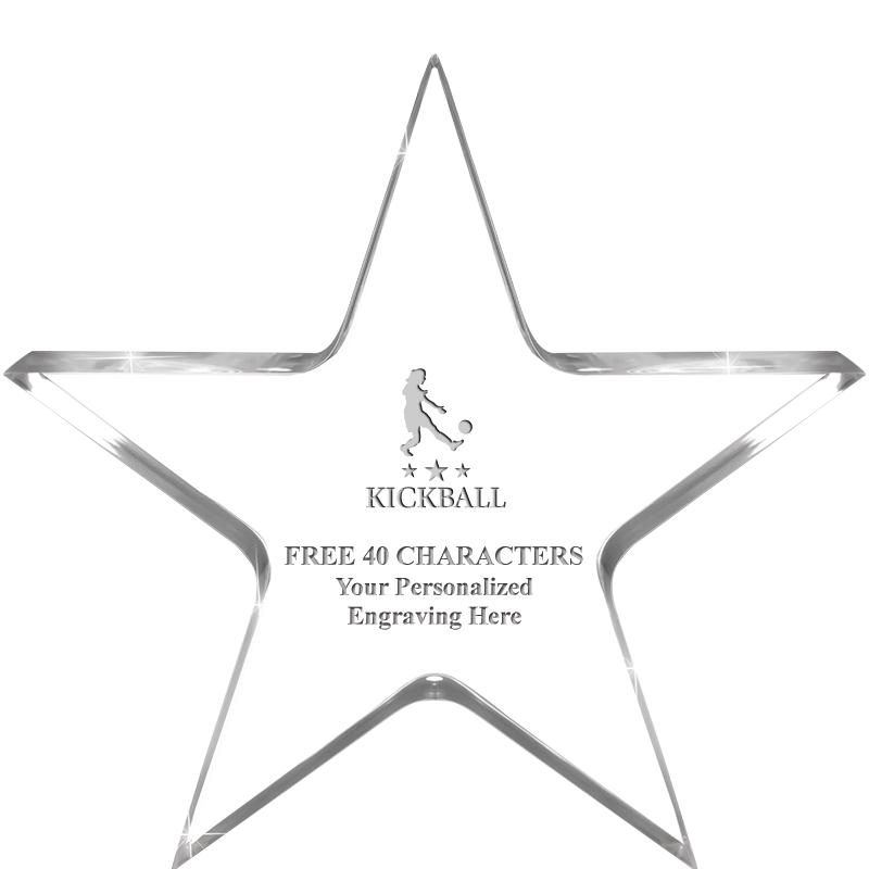 5" CLEAR STAR ACRYLIC 1" THICK