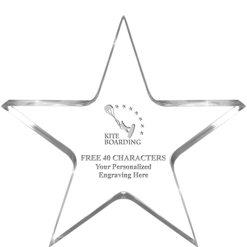 5" CLEAR STAR ACRYLIC 1" THICK