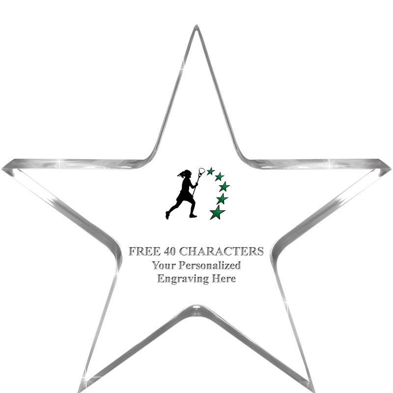 5" CLEAR STAR ACRYLIC 1" THICK