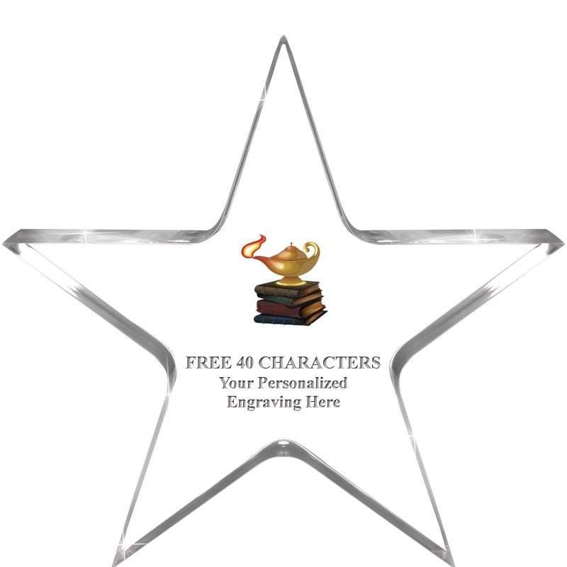 5" CLEAR STAR ACRYLIC 1" THICK